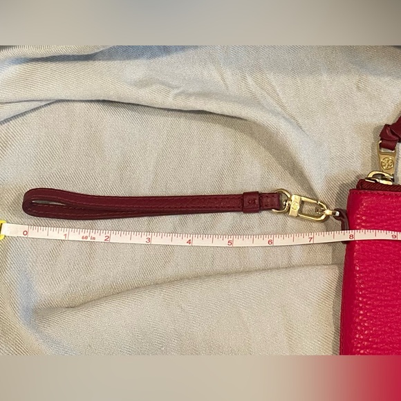Tory Burch Fuchsia Landon Leather Wristlet - Picture 12 of 15